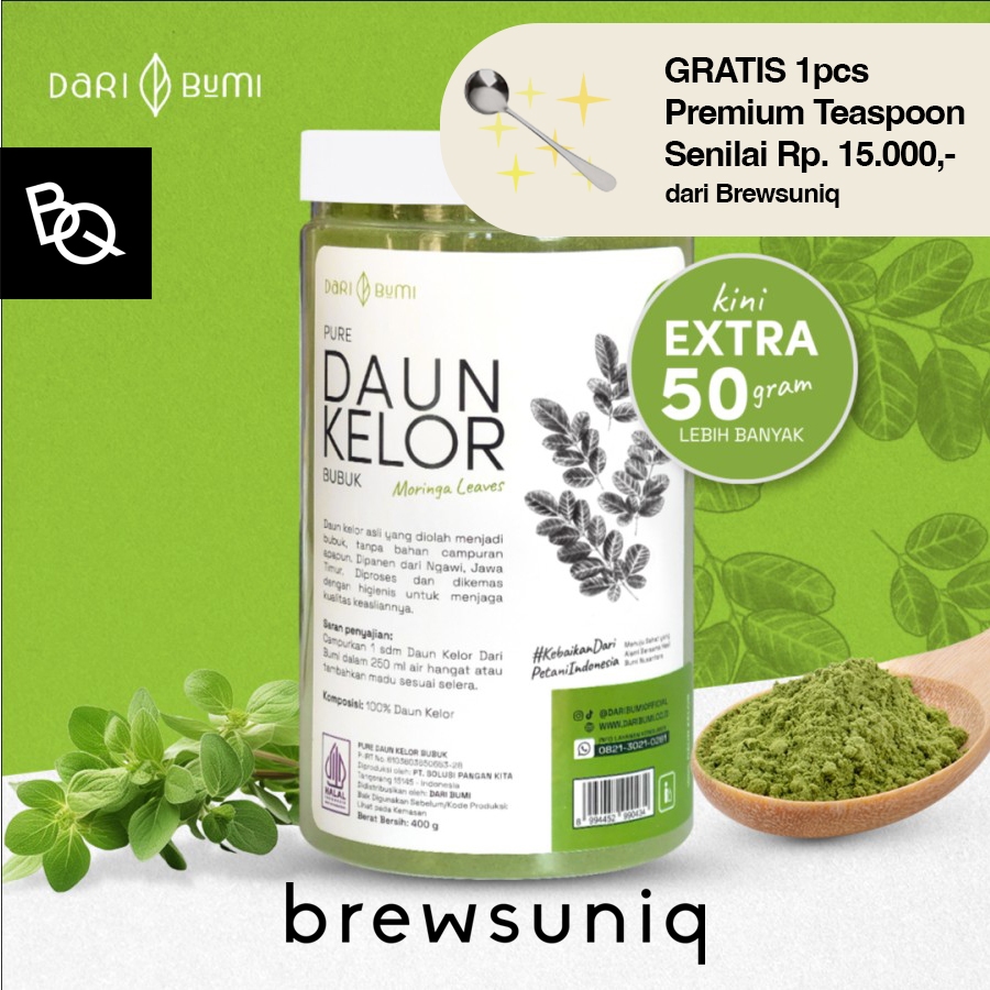 

Brewsuniq X Dari Bumi Daun Kelor Moringa Bubuk Premium Pure Organic