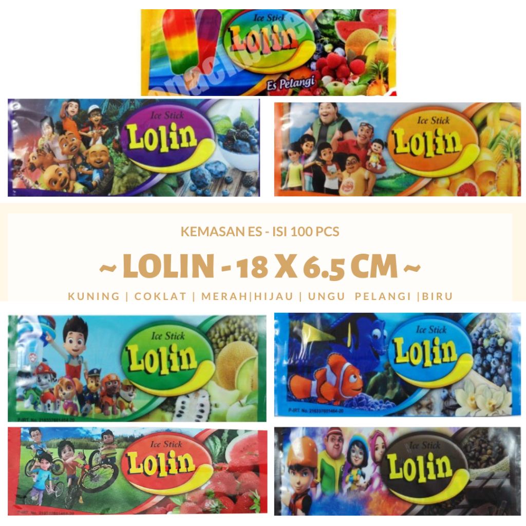 Plastik Es Krim Stik Karakter Plastik Tempat Es Buah  Bungkus Es Krim Karakter