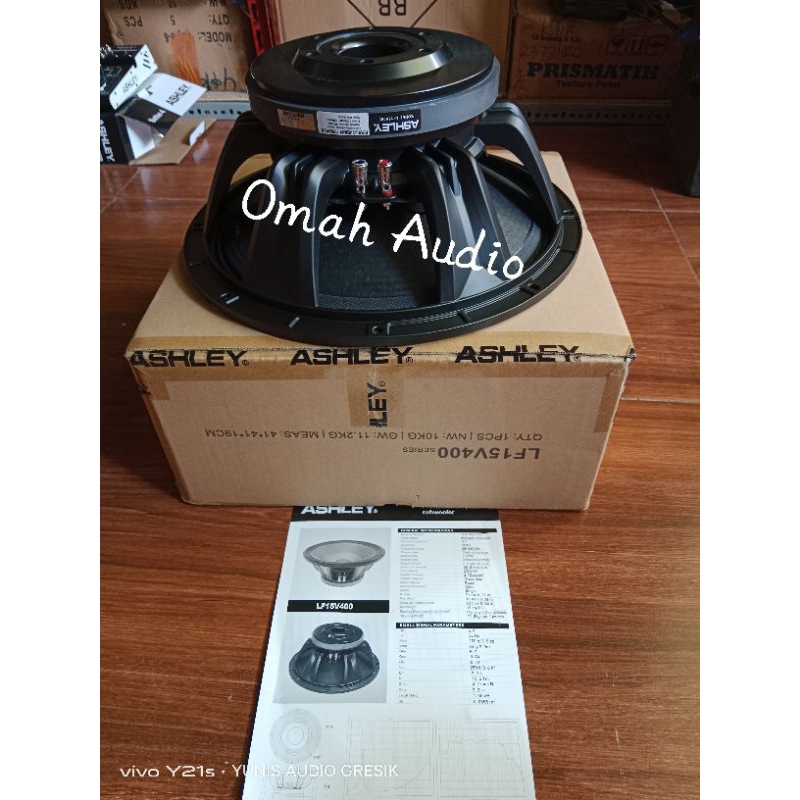 SPEAKER ASHLEY V400 15INCH ORIGINAL ASHLEY