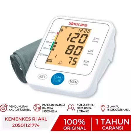 Tensi Digital Sinocare BSX516/ Tensi Digital Ekonomis berGaransi merk Sinocare