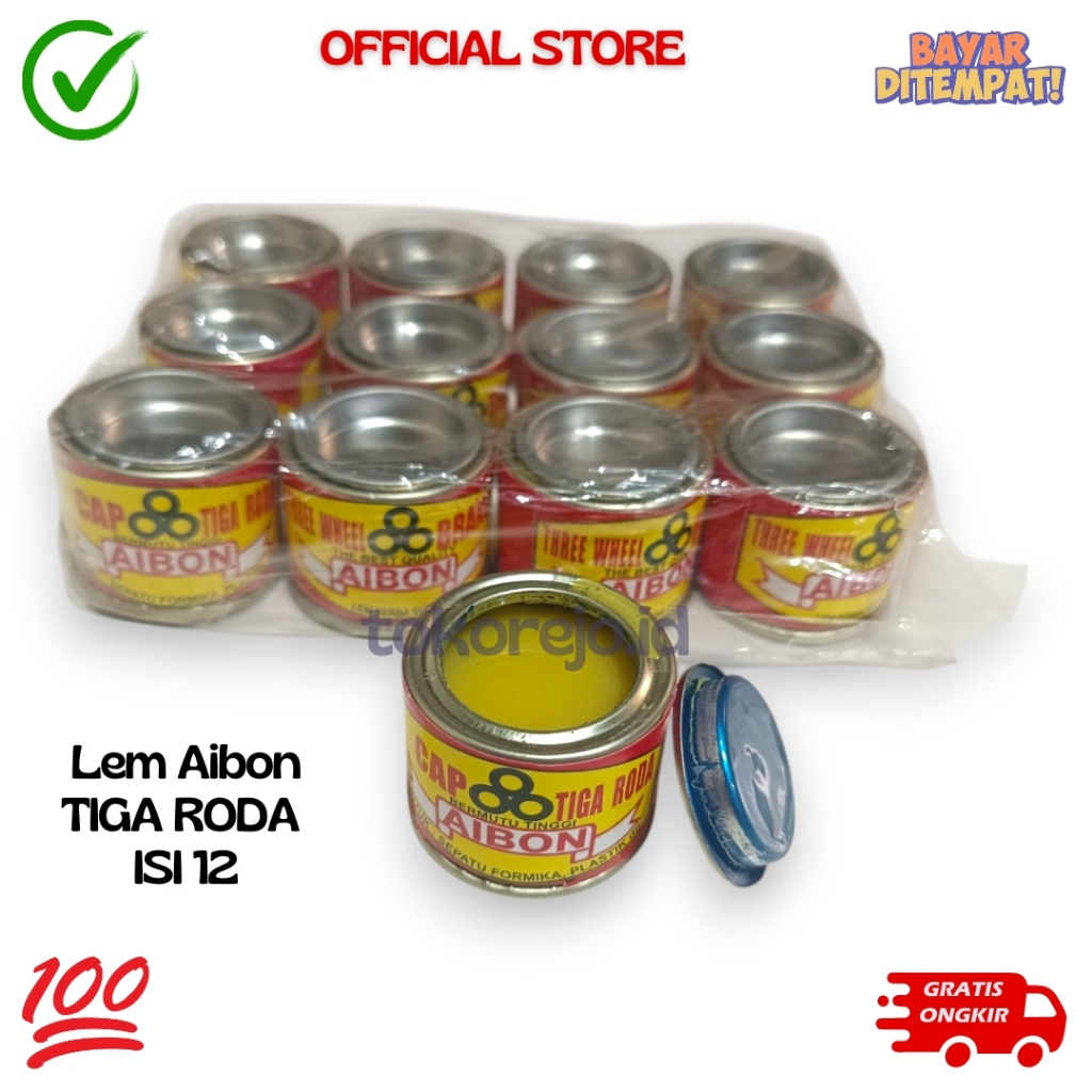 

Lem Aibon Tiga Roda 1 Pack Isi (12 Pcs)