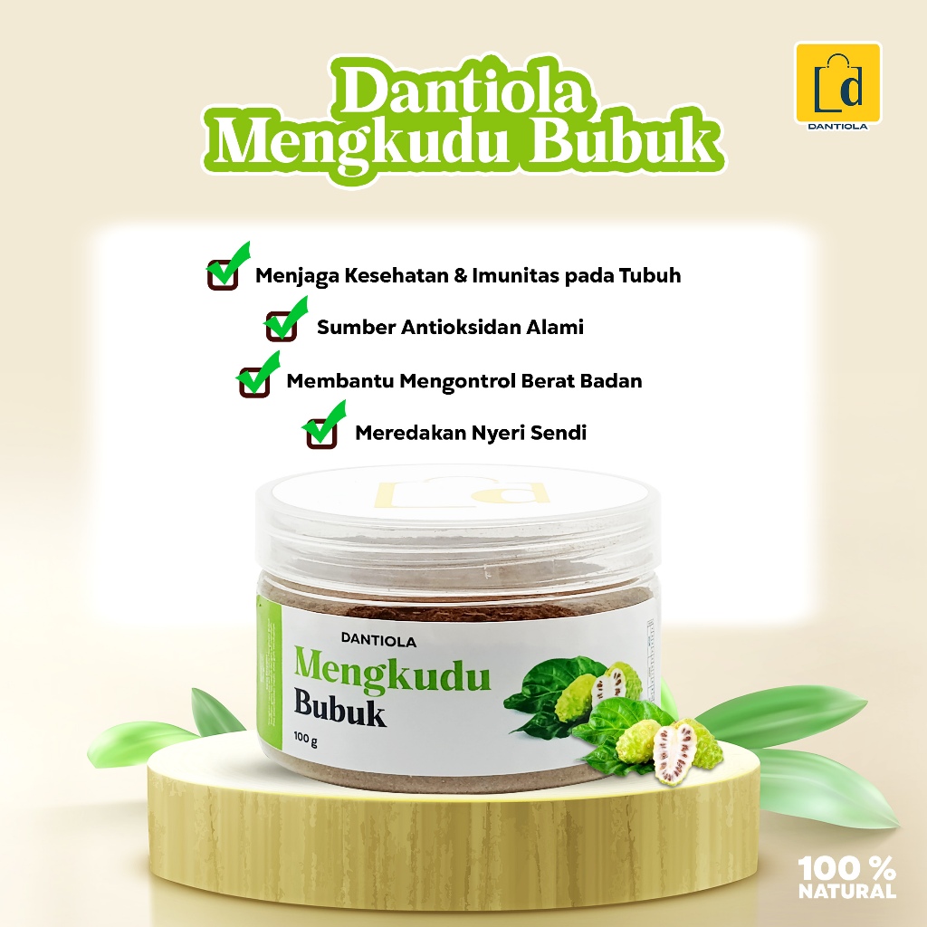 

Dantiola Mengkudu Bubuk Kemasan 100 Gram