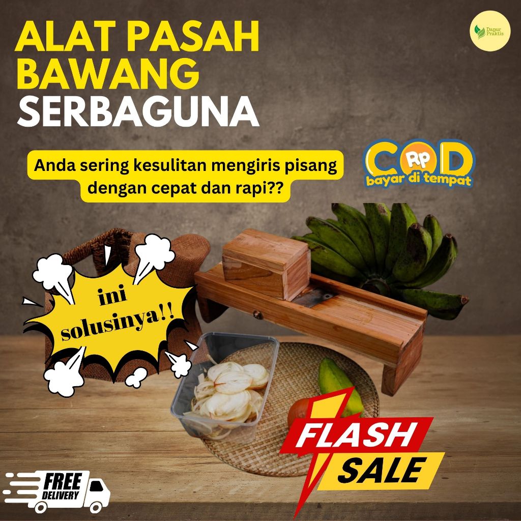 ALAT PASAH BAWANG /PEMOTONG/ PERAJANG BAWANG KERIPIK SERBAGUNA DARI KAYU JATI ASLI