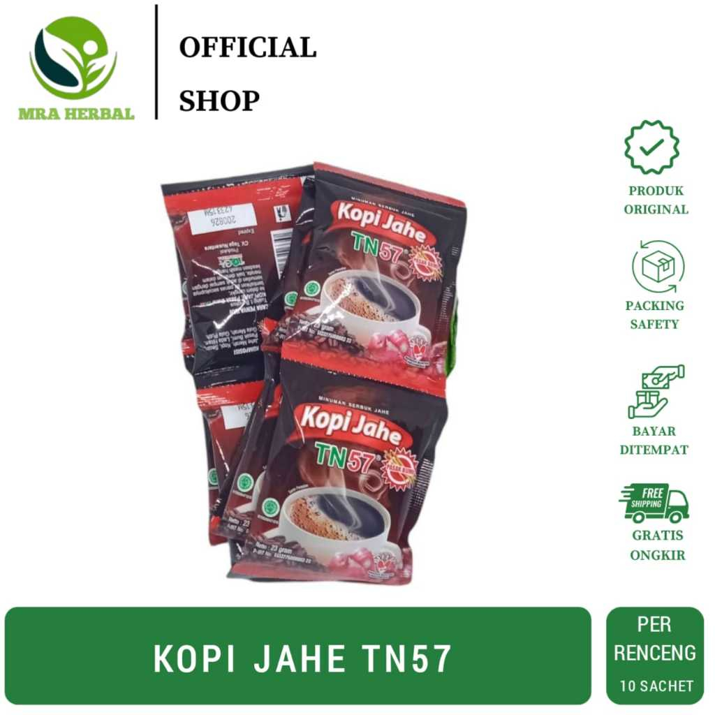 

Kopi Herbal Kopi Jahe Plus Pasak Bumi TN57 | Per Renceng isi 10 sachet