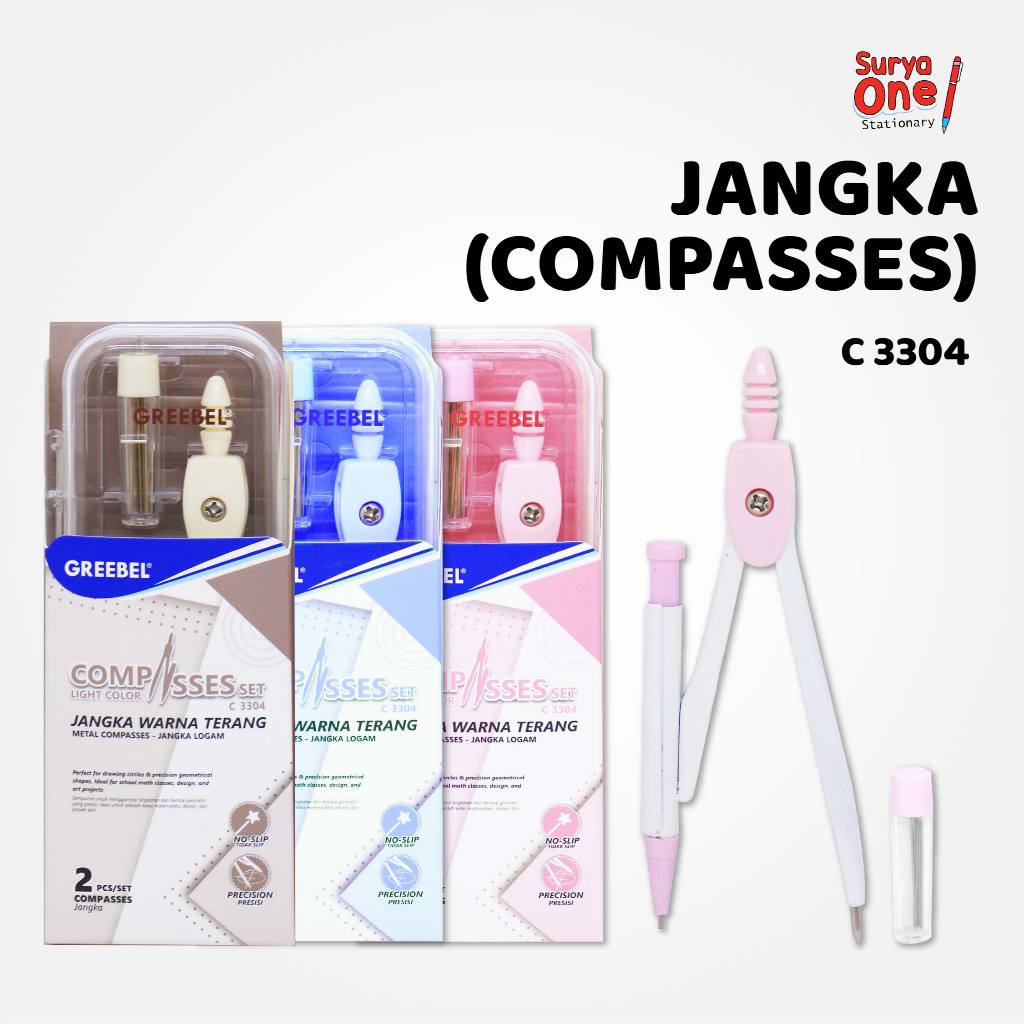 

VEMILO Jangka SET Plus Penggaris / Math SET / Jangka C 3304 Greebel