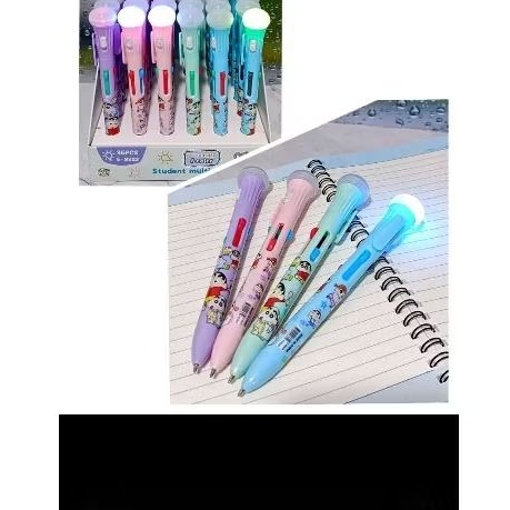 

Pulpen 4 warna + LED Shinchan