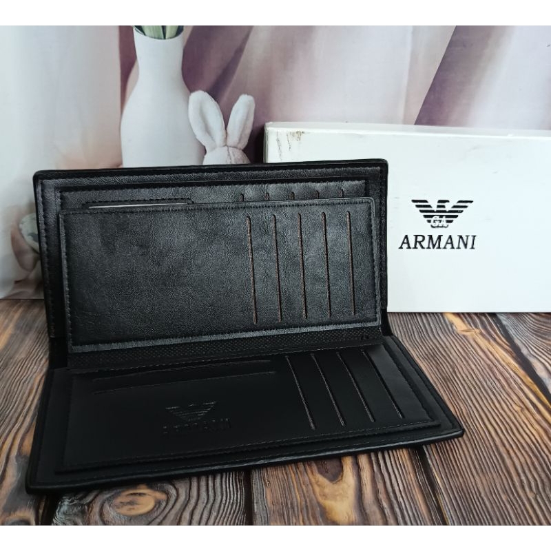 dompet panjang pria embos armani