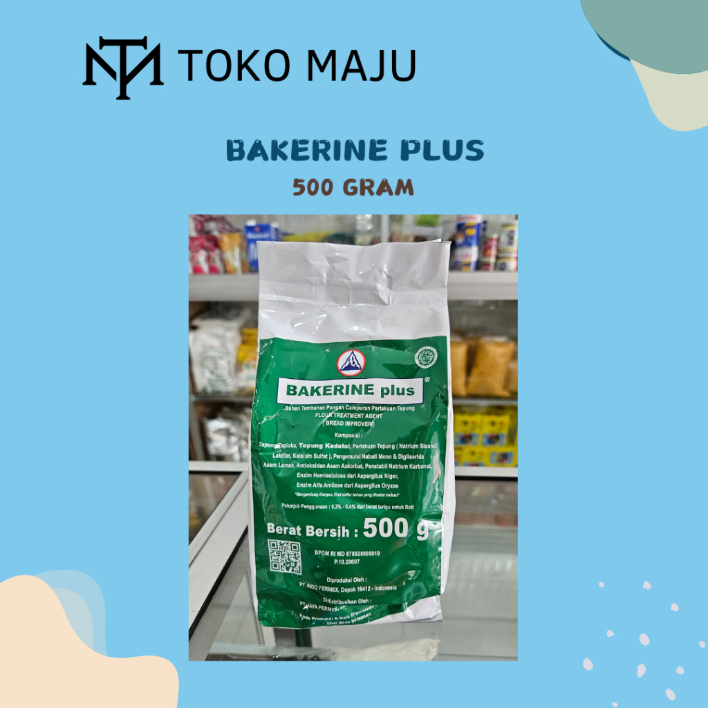 

Bakerine Plus 500 gr / Bread Improver / Bahan Tambahan Pangan Untuk Pelembut Roti Dan Kue