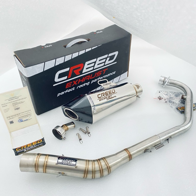 Knalpot Racing CREED Exhaust type  SPORT GP CBR 150R CB150R CBR Lokal Sonic GSX 150 Vixion Mx KING M