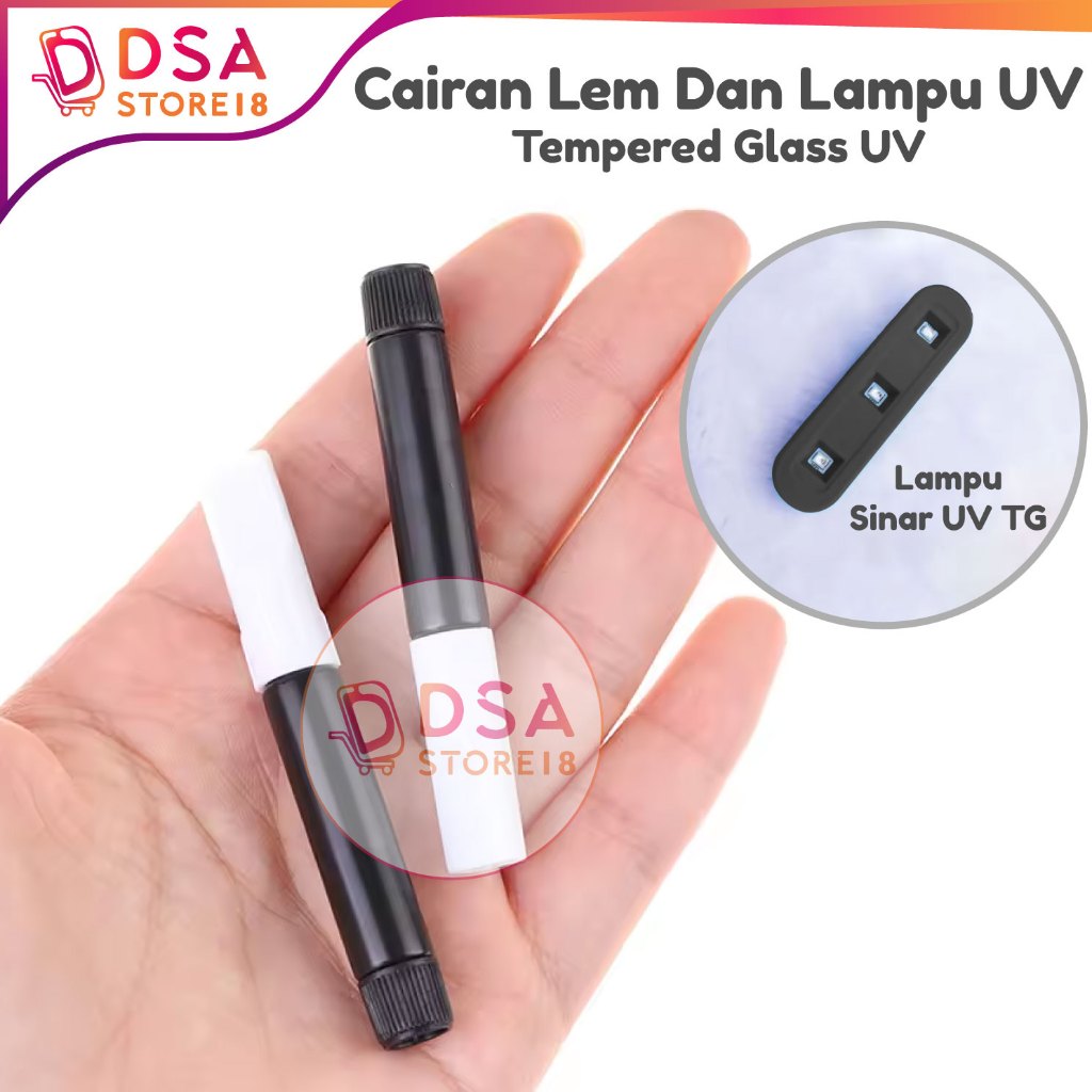 Lem UV Tempered Glass / Cairan Lem Tempered Glass UV Khusus Untuk Pemasangan Anti Gores Lampu UV Tem