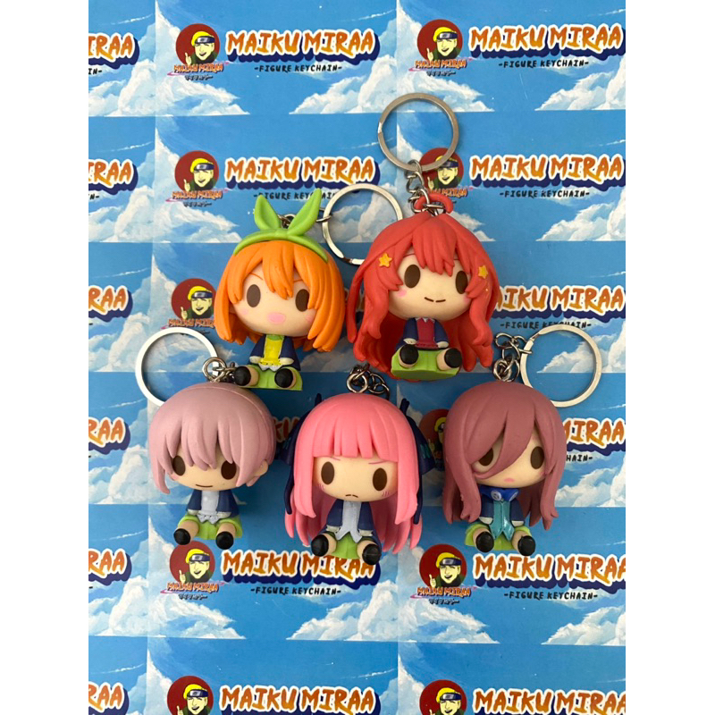 Figure Keychain / Gantungan Kunci Figure Anime gotoubun Nakano Ichika Nino Miku Yotsuba Itsuki