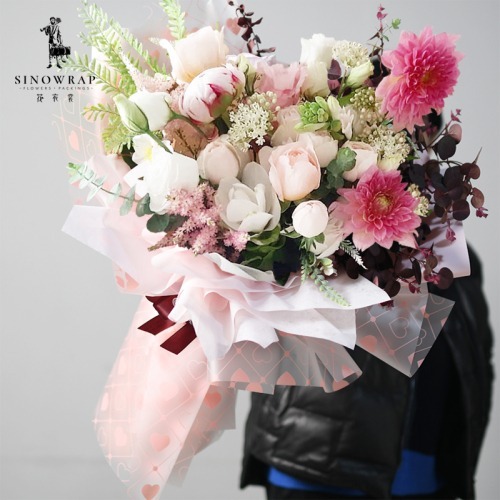 

(K 37) - Kertas Buket Bunga Love Motif Premium Korean Style Buket Bunga Valentine Wisuda Hadiah Kado Natal