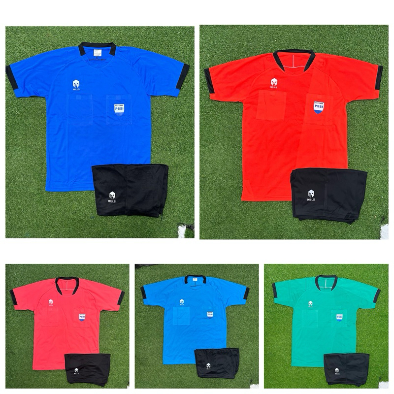 Setelan stelan jersey kaos baju wasit bola futsal olahraga