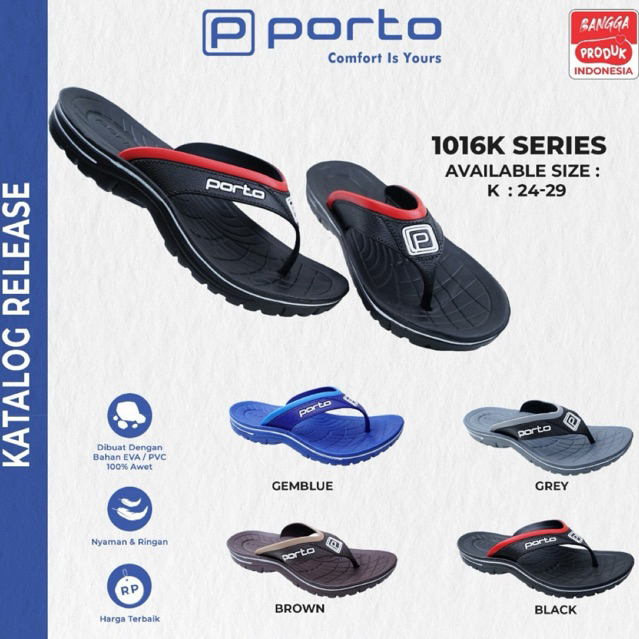 RN sandal jepit anak laki laki PORTO 1016K Kecil 24-29