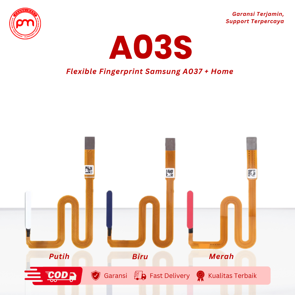 Flexible Fingerprint Samsung A03s A037 + Home