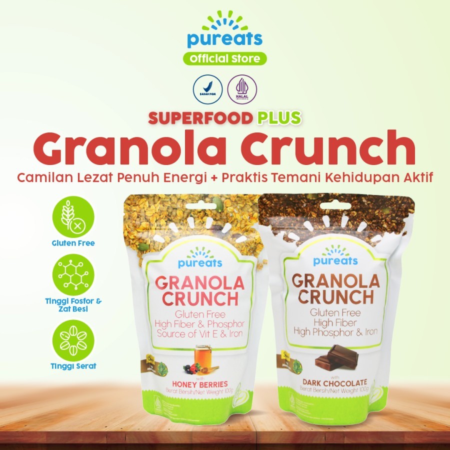 

Pureats Granola Crunch - ASI Booster Plus - Sereal Sarapan Sehat