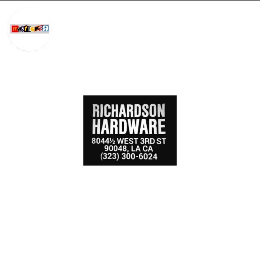 

sticker RICHARDSON HARDWARE LA logo stiker streetwear