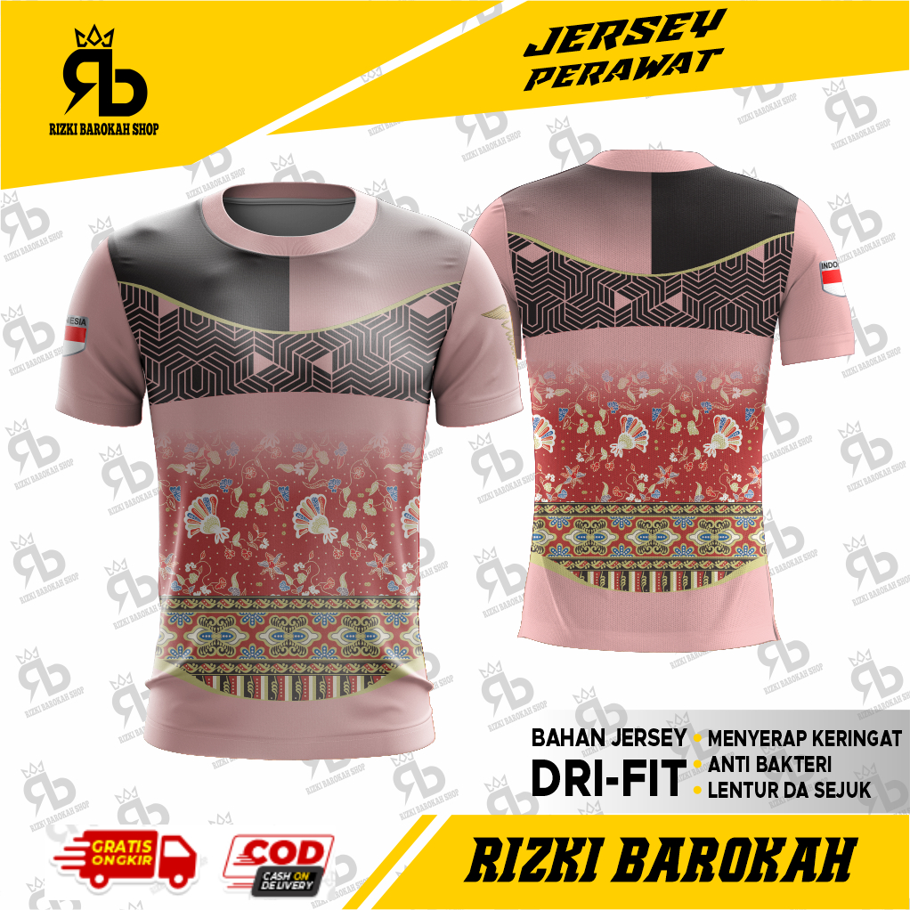 JERSEY POLO PERAWAT PINK  / LENGAN PANJANG DAN PENDEK / JERSEY PERAWAT POLO / PANJANG DAN PENDEK / K