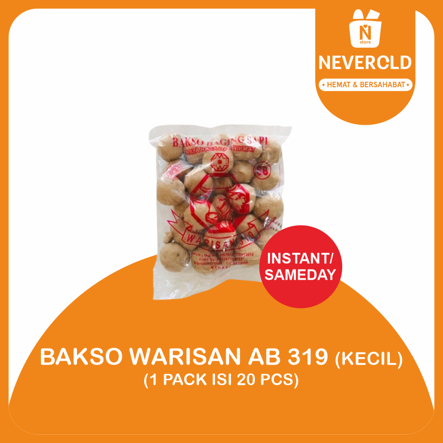 

BAKSO WARISAN AB 319 ISI 20 BUTIR
