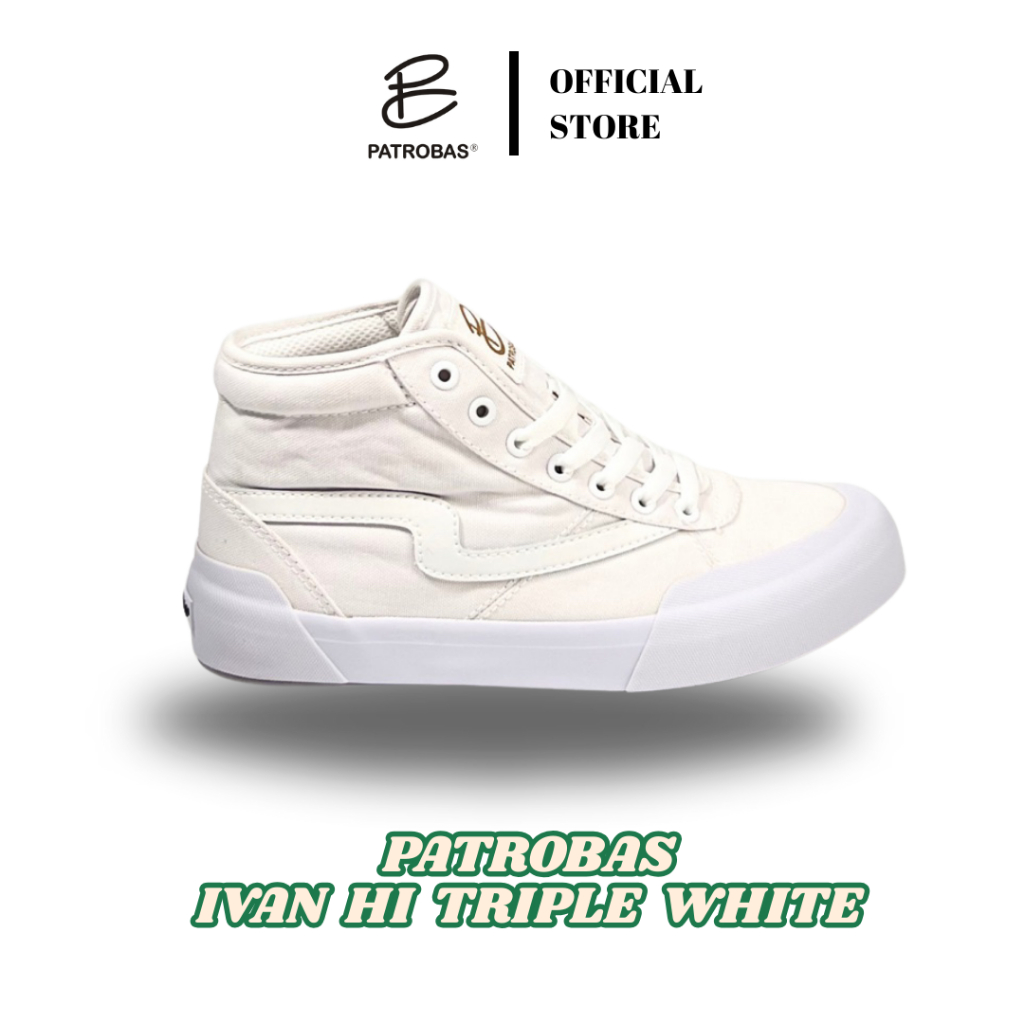 Patrobas Ivan High Triple White  Original Made in indonesia