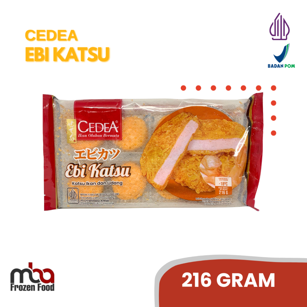 

Cedea Ebi Katsu Ikan Udang 216 Gram /Ebikatsu /Udang /Udangtepung /Ikantepung /Ikan /Jepang /Nugget /Crispy /Camilan /Snack /Katsu