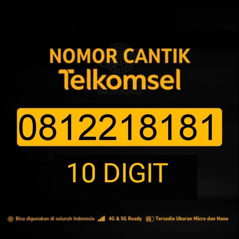 nomor cantik simpati 10 digit minimalis nomer pilihan kartu perdana telkomsel 4 angka 812218181