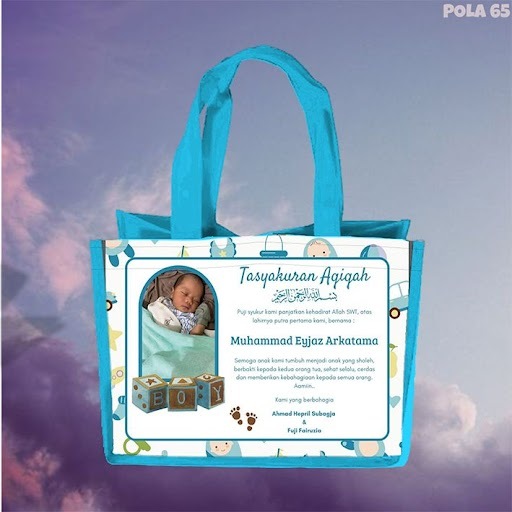 

Tas Goodie Bag Acara Aqiqah / Tasyakuran Kelahiran Custom Design Dan Gambar