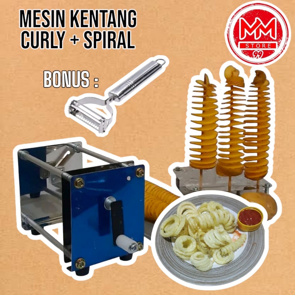 MESIN POTONG KENTANG CURLY DAN KENTANG SPIRAL