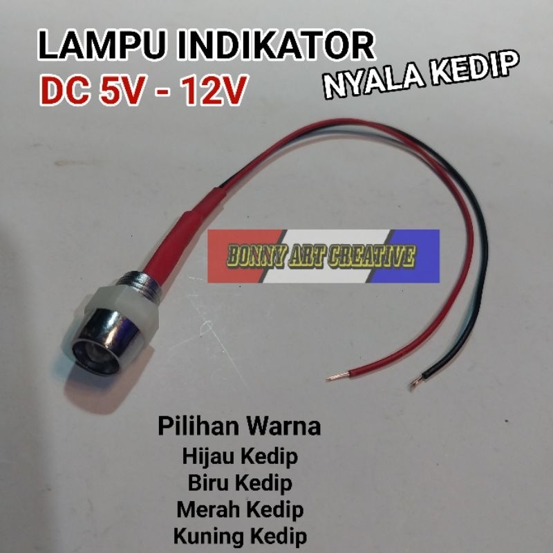 Lampu Indikator Kedip (Model Rumah Led)                      [ DC 5V - 12V ]