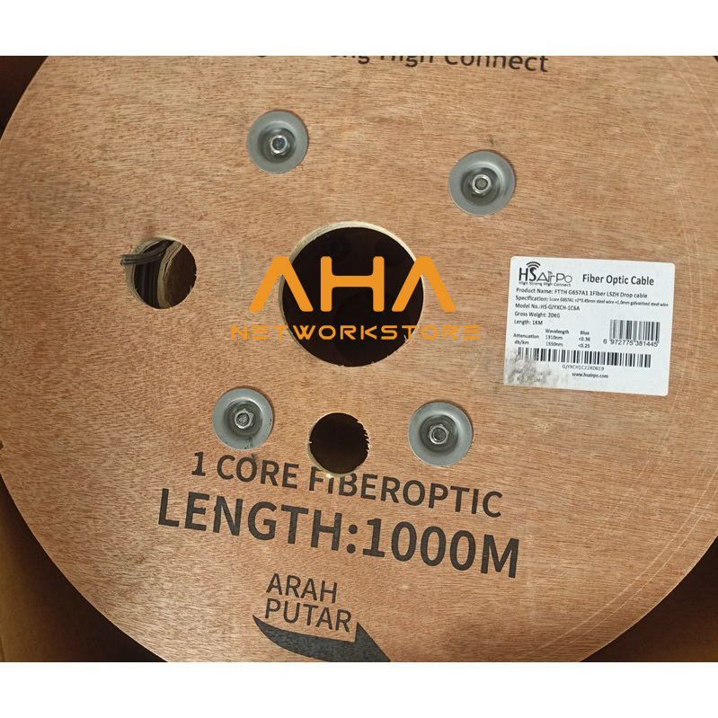 Dropcore 1Core 1KM 3seling G657A1 HSairPo GJYXCH 1C6A1 Dropcable G657A1 1Core 1KM 3seling GJYXCH 1C6