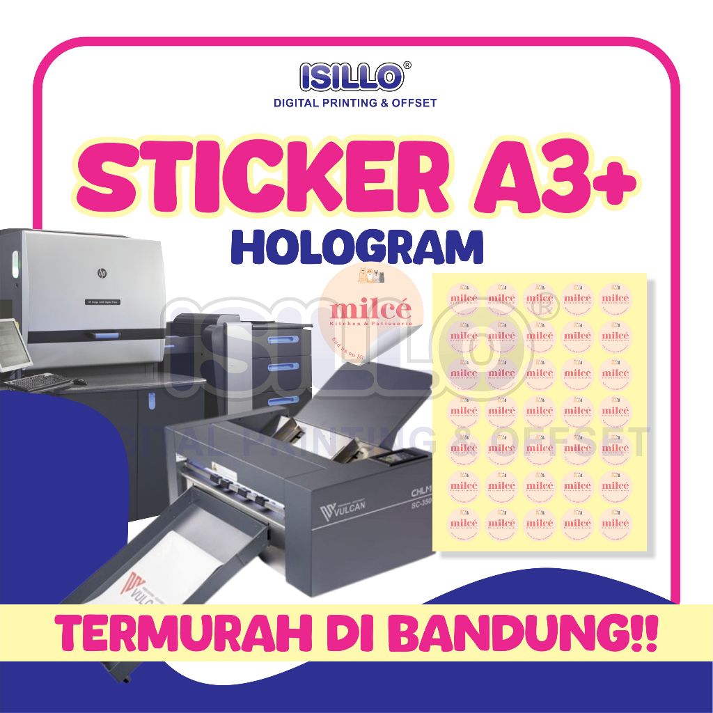 

CETAK STICKER A3+ KISS CUT DIE CUT | HOLOGRAM MURAH CEPAT [BACA DESKRIPSI PRODUK]