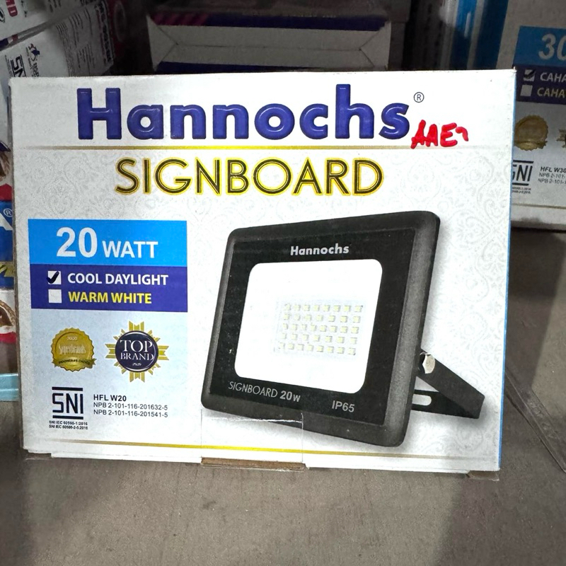 HANNOCHS Led SignBoard 20w 50w 100w - Lampu Flood Light Hannochs SignBoard Putih