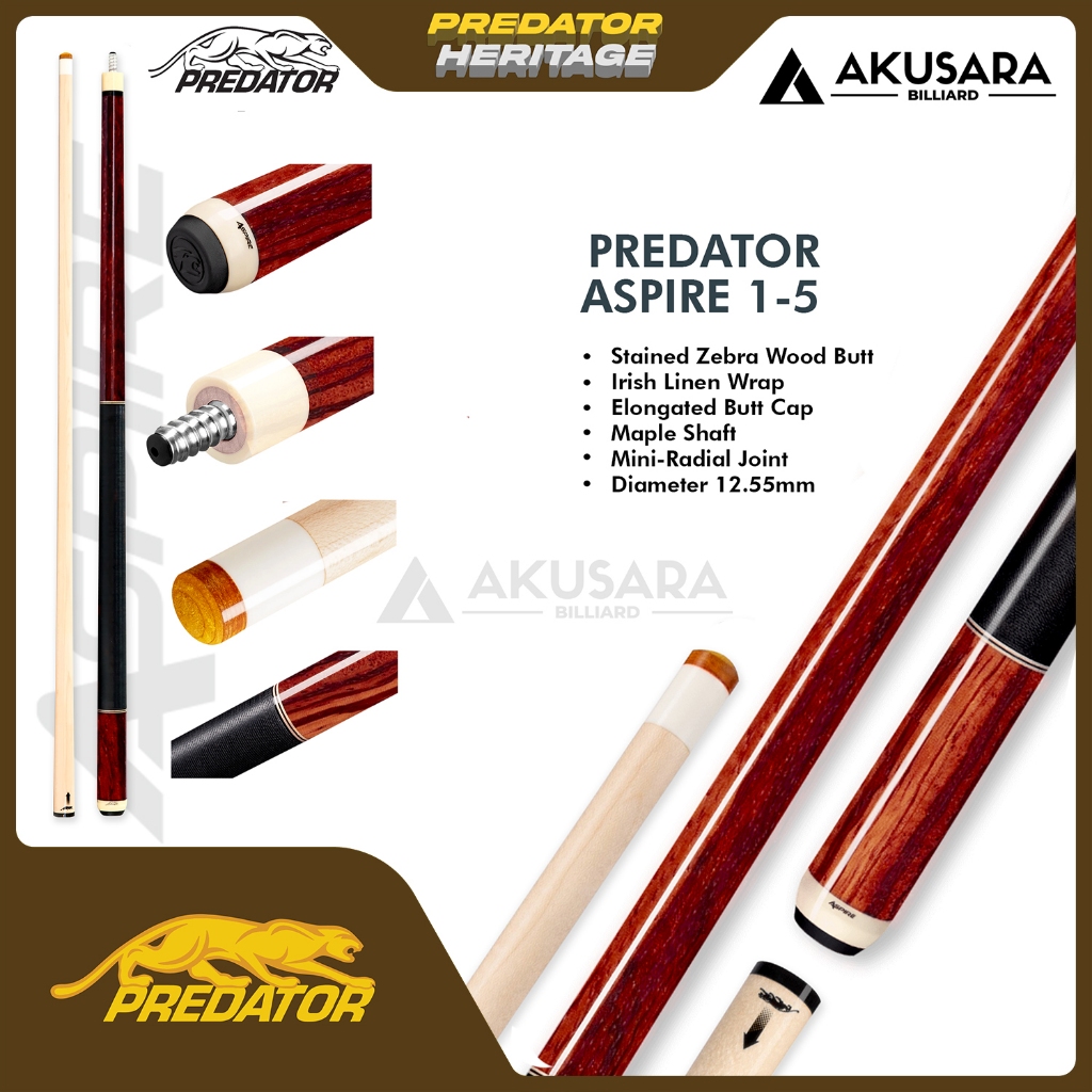 Predator Aspire 1-5  Stik Play Wrap Cue Billiard