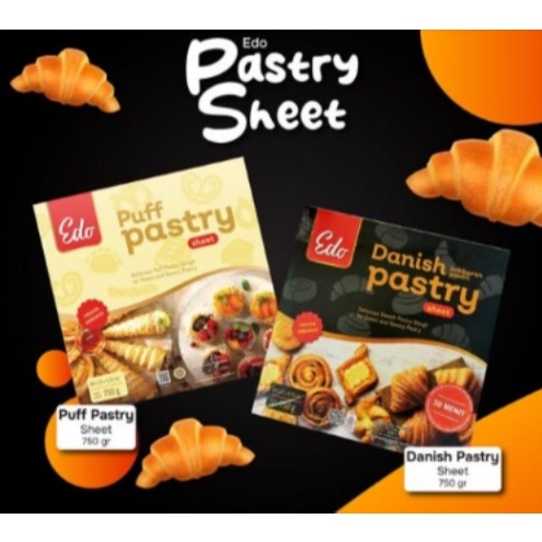 

FROZEN FOOD EDO PUFF PASTRY / EDO DANISH PASTRY KEMASAN 750GRAM - DISASS JOGJA