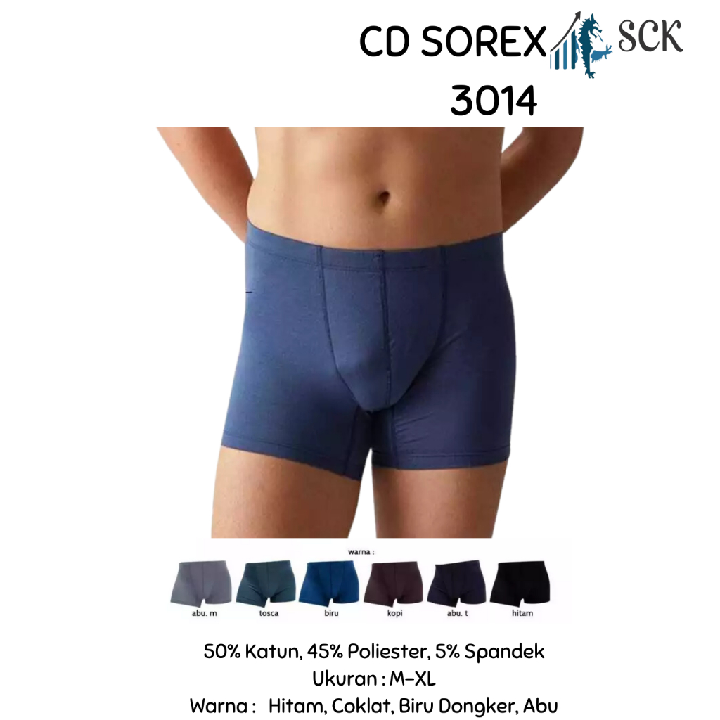 [ISI 3] CD Pria SOREX 3014 / Boxer Cowok CD Cowok SOREX - sckmenwear GROSIR