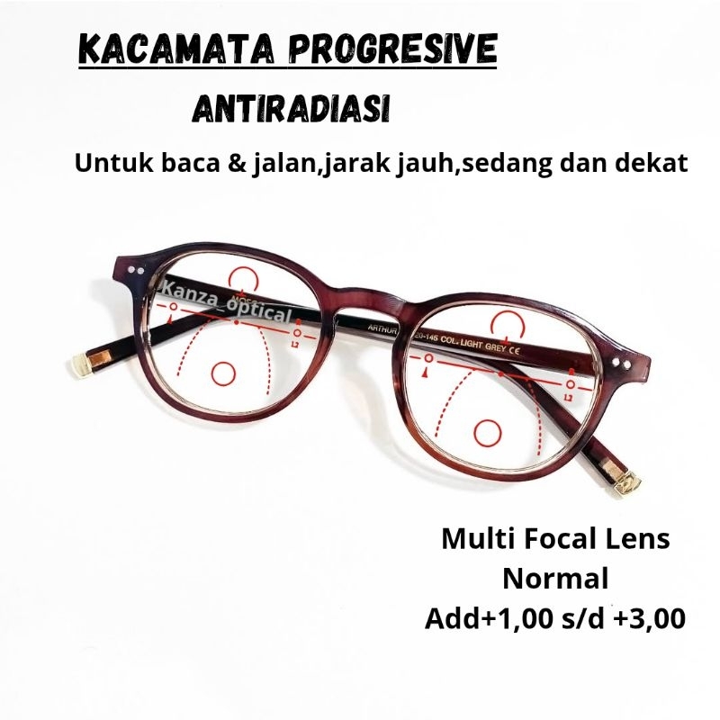 kacamata progresif antiradiasi baca dan jalan wanita dan pria kacamata moscot original arthur