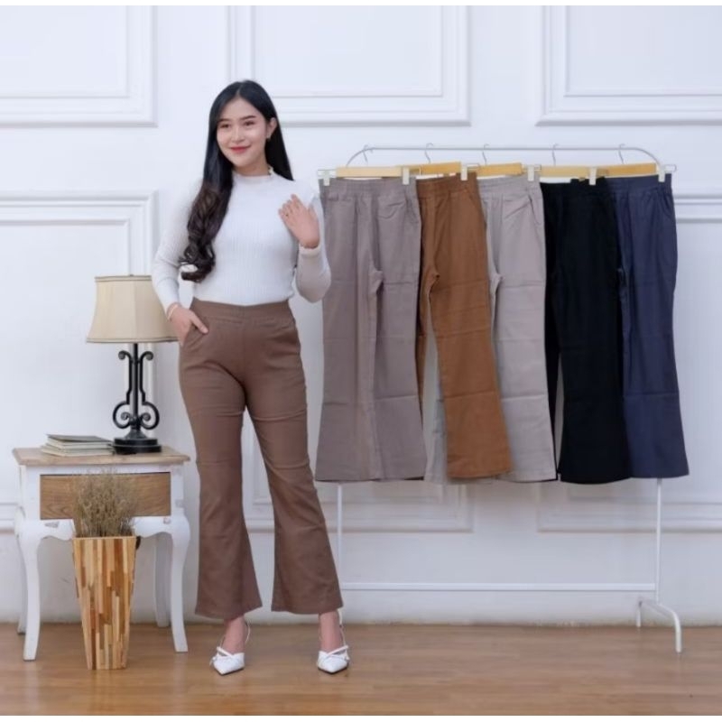 Celana Cutbray Stretch Bengalin Standar & Jumbo