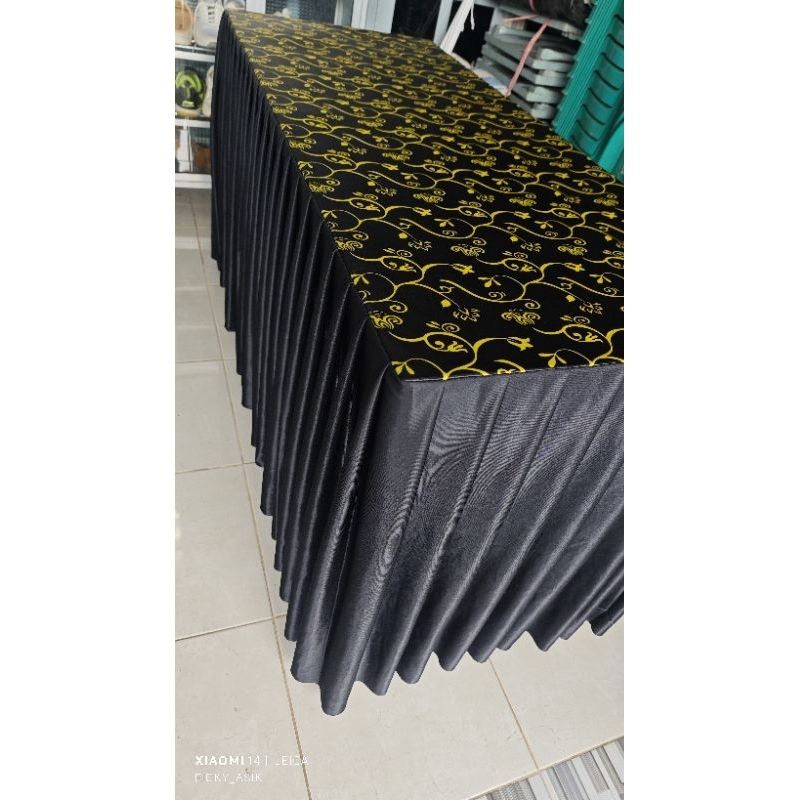 taplak batik hitam #meja prasmanan #taplak meja hitam