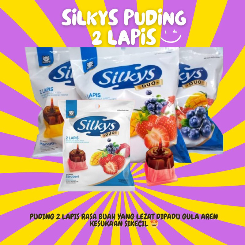 

1 Pak Silkys Puding 2 Lapis Rasa Buah isi 10 Kemasan Repack