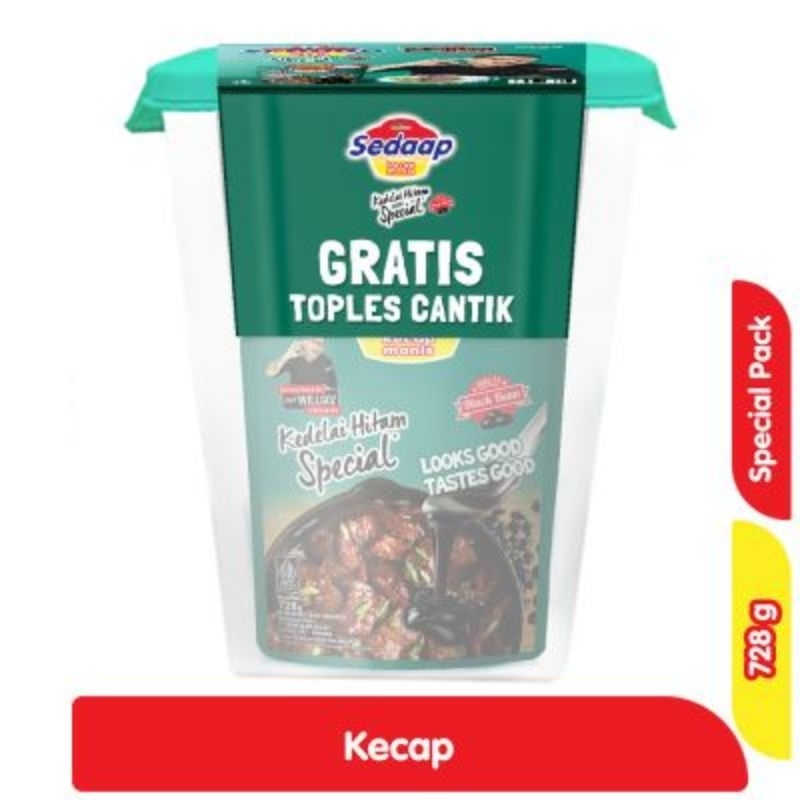 

Sedaap Kecap Manis Kedelai Hitam Spesial Pouch 728 g Free Toples