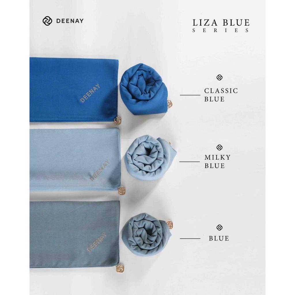 HIJAB POLOS | LIZA MATTE GOLD DEENAY | BLUE COLLECTION