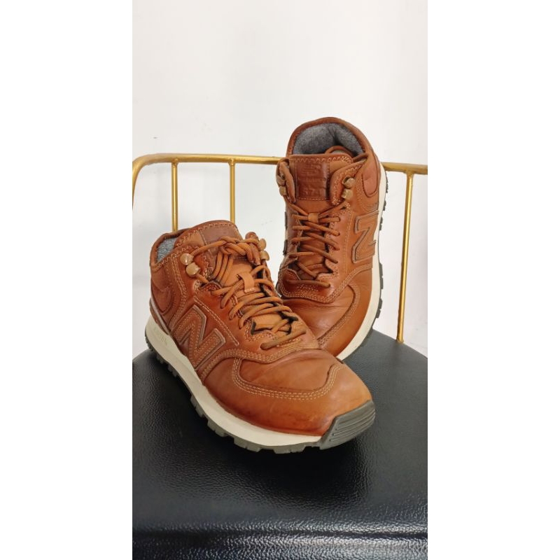New Balance size 40,5 Sepatu NB 574 sneakers kulit coklat