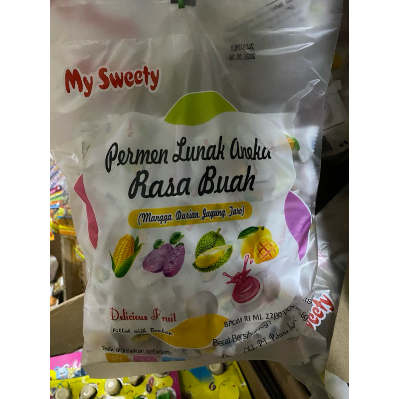 

Permen lunak rasa buah isi 100pcs