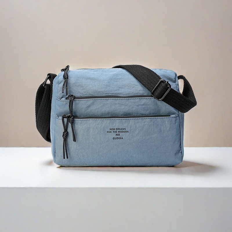 【Ready Stock】Mindesa66108 Small Square Bag Capacity Large Multi Pocket Travel Crossbody Bag Lightwei