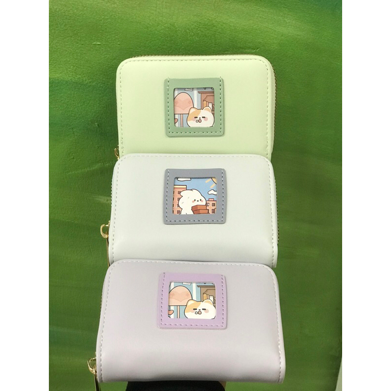 Miniso Cute Animal Photo Frame Zip Coin Purse/Miniso Dompet Koin