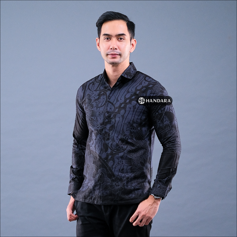 Handara Batik Premium Pria Lengan Panjang Slim Fit Furing - Karisma