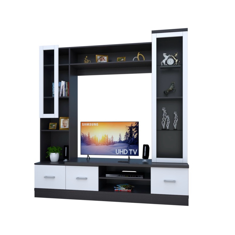 lemari tv ukuran hitam putih