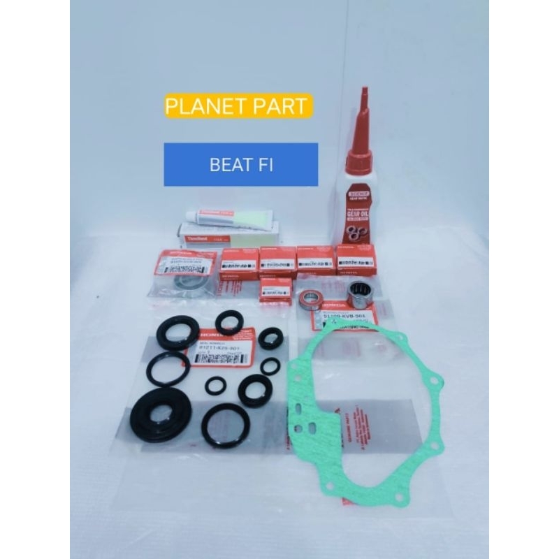 PAKET KOMPLIT SET BEARING LAHER SEAL SIL CVT BEAT FI VARIO FI SCOOPY FI SPACY FI 110 115 HONDA KZL