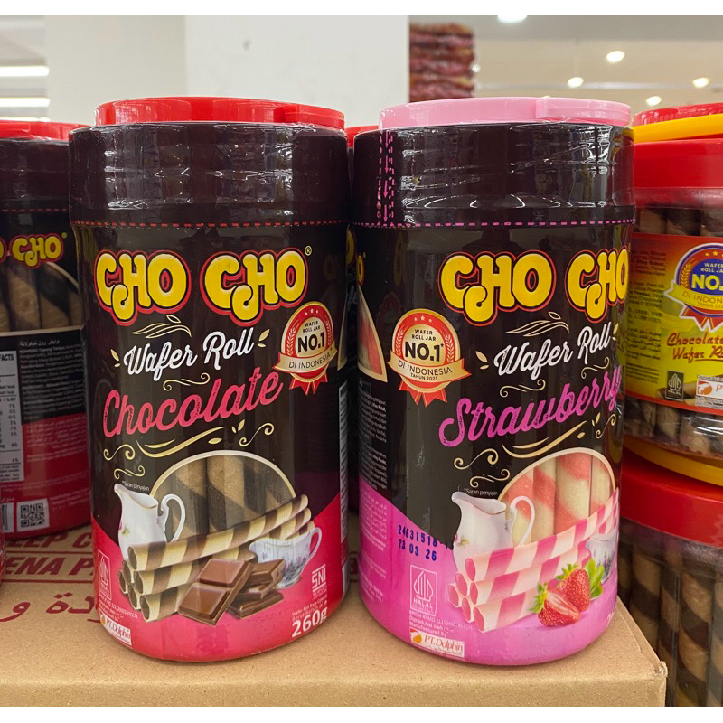 

Cho Cho Wafel Stick Chocolate & Stroberi ( 260g )