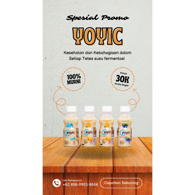 

Yoyic Susu Fermentasi 1 kali pembelian sudah dapat 12 pcs